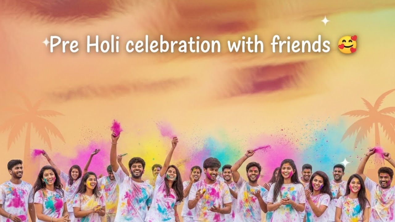 Pre Holi celebration with friends ☺️