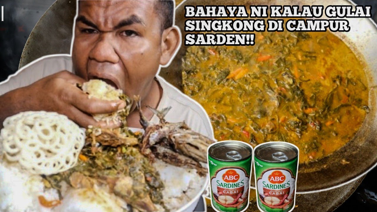 Gila Seenak ini ya!! Mukbang Nasi Gulai singkong Sarden ikan goreng #mukbang #cooking #food