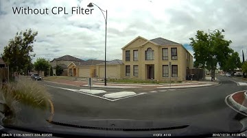 A119 dashcam CPL filter test