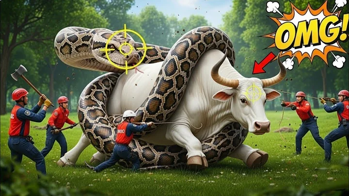 🐂💥 Brave Heroes Battle Giant Python to Save a Helpless Cow!