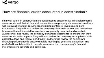 Construction Financial Audits: A How-To Guide
