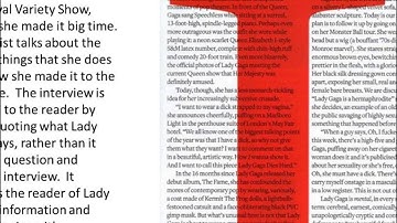 Generic Conventions of a Magazine Double Page Spread