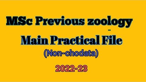 msc zoology practical file/msc zoology practical