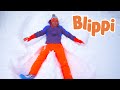 Blippi Makes Snow Angels | Educational Videos For Kids | Christmas Videos For Kids