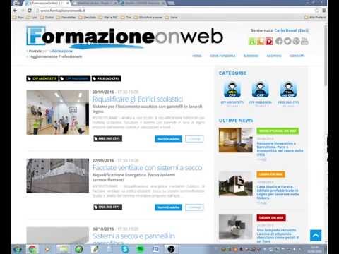 TUTORIAL ISCRIZIONE ai Portali OnWEBNetwork (Ristrutturare, Legno, Design, Formazione)