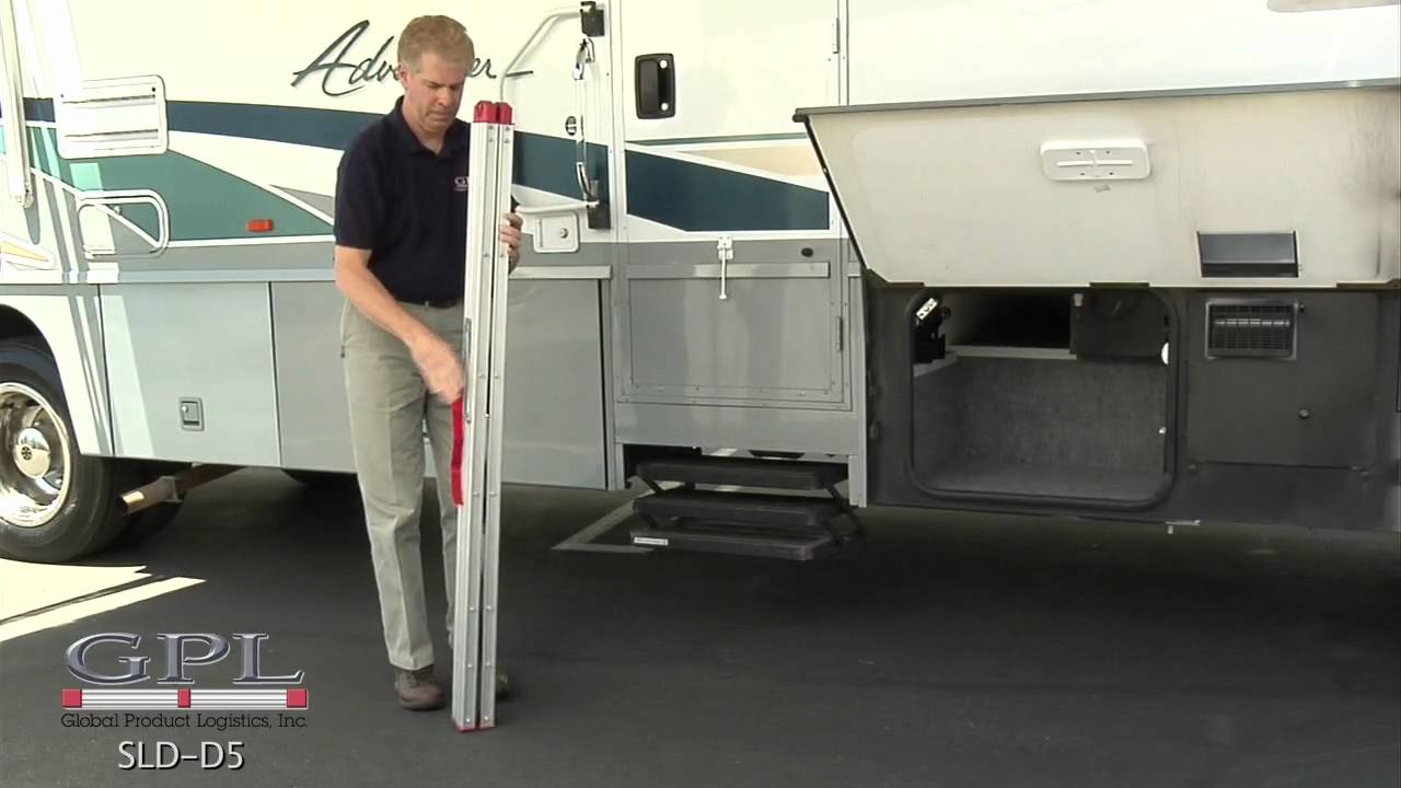 RV 5 Ft Double Sided Compact Folding Ladder RV YouTube