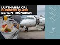 In der Pocket Rocket nach München || Lufthansa CRJ 900 Business Class Flughafen BER nach München