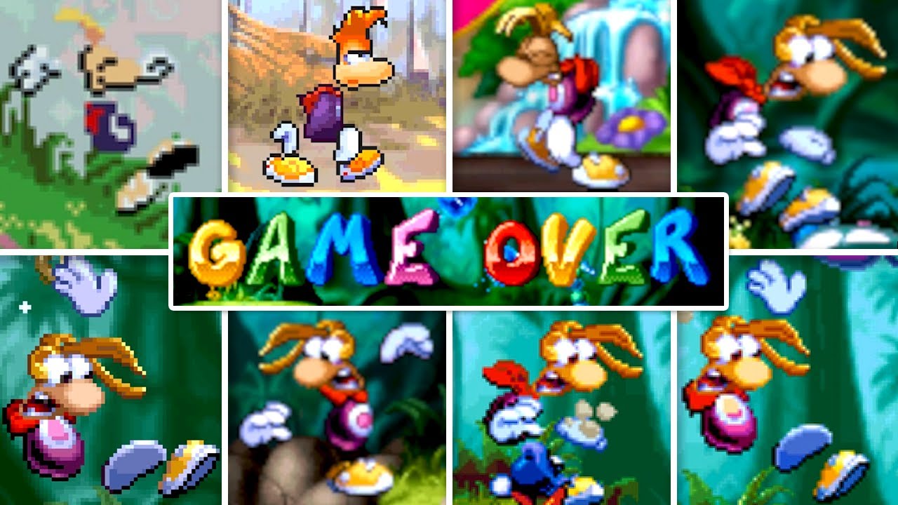 Evolution of Rayman Death & Game Over Through versions