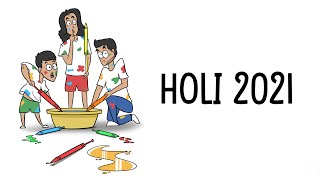 Holi 2021 | Illustration Timelapse by Midnight Kettle 7,445 views 3 years ago 33 seconds