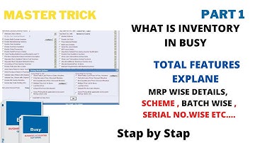 Busy inventory features Configuration and Explain in Hindi| Part1|How to manage your Inventory using