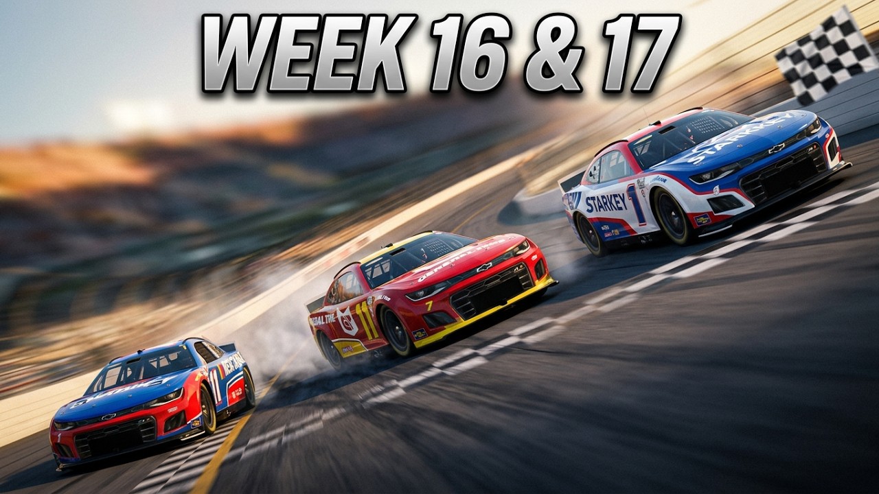 NASCAR 25 Gameplay on PS5 – Short Track vs Speedway Racing | Week 16 ...