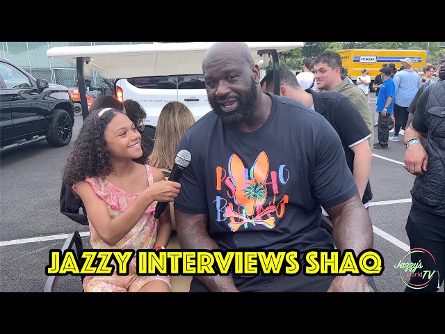 Shaq loses a bet to Jazzy, talks the importance of his father, & Jazzy's best Shaq impression class=