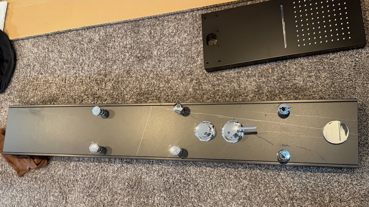 Shower system just arrived……how’d it get so scratched up!!??