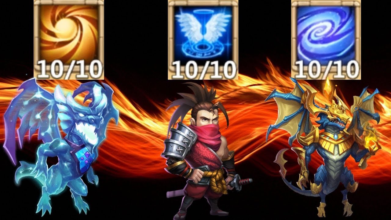 Level 10 Talents X3 | 10 Sacred Light | 10 Empowered | 10 Revive | Castle Clash