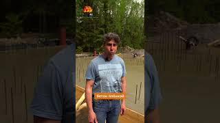 Уход за фундаментом после заливки #фундамент #монолитнаяплита #строительство