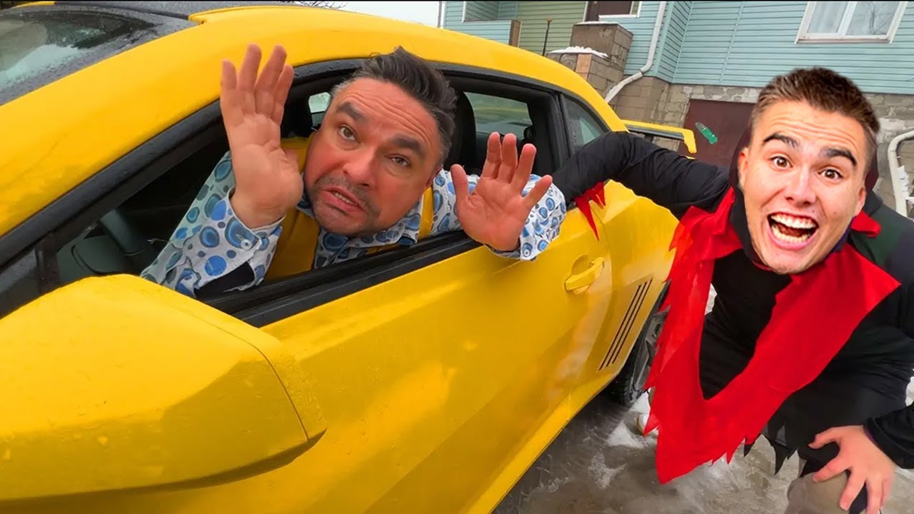 The Masked Man Mr. Joe Stole Chevy Camaro VS Racer Older Mr. Joe