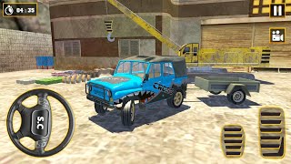 Offroad Cargo Jeep Driving 2021: Blue Jeep 4x4 Driving Simulator - Android Gameplay Walkthrough #2 screenshot 1