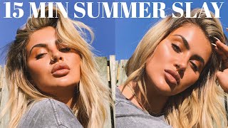 QUICK & EASY SUMMER MAKEUP TUTORIAL - NO FOUNDATION! AD | JAMIE GENEVIEVE