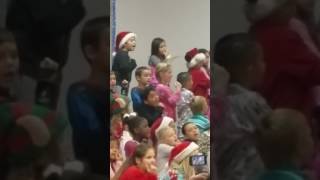 Emree in school Christmas program. 3rd grade, 2016