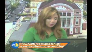 Paula Nokull  noku  pergunta no Amaznia TV em 230411 Globo Tv Amazonas