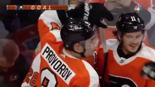 Claude Giroux One-Timer Goal - Philadelphia Flyers vs Boston Bruins 4/1/18