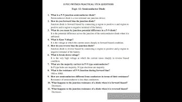 Viva questions for semiconductor forward biased