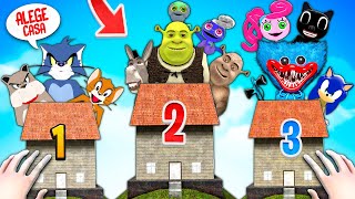 ALEGE CASA CORECTA! SHREK + HUGGY + BUNICU + BUNICA + CARTOON CAT la 3 Dimineata!