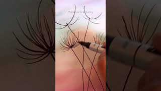 Easy painting idea 🌸✨|| Dandelions flowers || #art #shorts #mahimacreativity #ideas