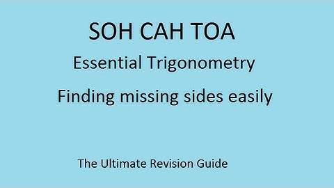 Basic Trigonometry : SOHCAHTOA : finding sides using sine, cosine and tangent : maths essentials