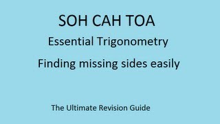 Basic Trigonometry : SOHCAHTOA : finding sides using sine, cosine and tangent : maths essentials