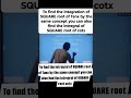 intregration of SQUARE root Tanx #maths #jee