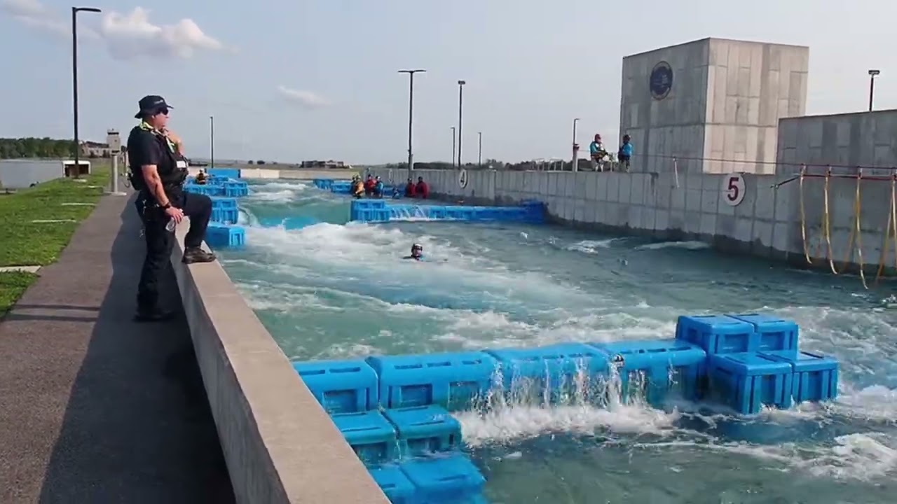 Swift water rescue training at the State Preparedness Training Center