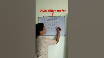 Divisibility test for 3