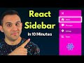React sidebar navigation menu in 10 minutes