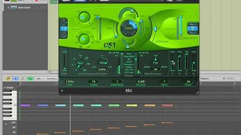Logic Pro - Controlling Amplifier Section with Note Velocity in ES1