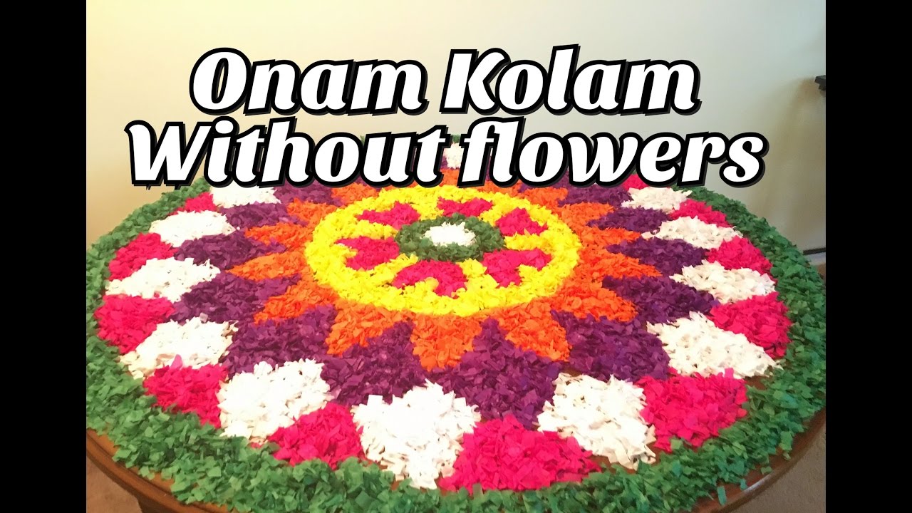diy onam kolam without flowers hc 4 youtube