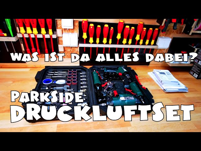 PARKSIDE® Druckluft Set PDLS 71 teilig - YouTube