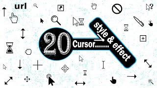 20 css cursor effect use bootstrap5 and html with!........ Nayan islam