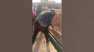 Red bricks loading process for construction