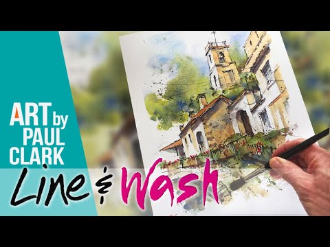 How to Paint a Tuscan Village in Line and Wash