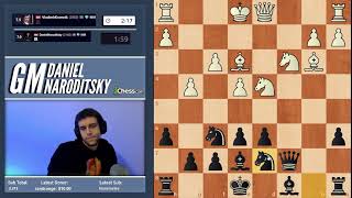 Daniel Naroditsky makes up bullshit commentary while cheating his ass off against Kramnik