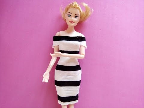 Hướng dẫn cách may váy hở vai cho búp bê Barbie tập 7