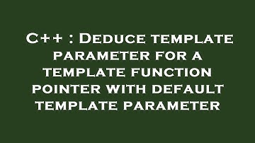 C++ : Deduce template parameter for a template function pointer with default template parameter