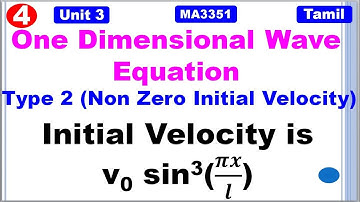 TPDE|MA3351 | Unit 3 | 1 D Wave Equation |Application of PDE | Non Zero Initial Velocity | Problem 4