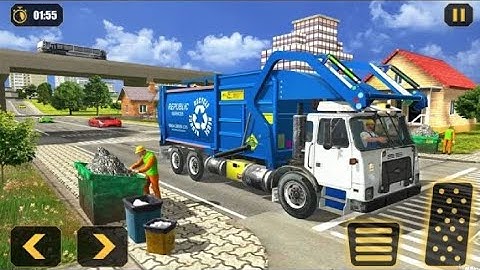 Garbage Truck Simulator 2025 - Real Trash Dump Truck Offroad Driver - Android GamePlay