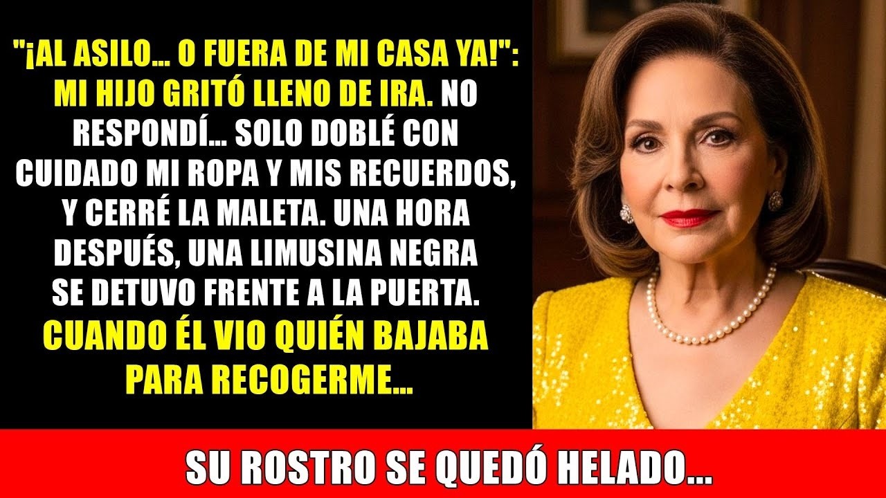 '¡Al asilo… o fuera de mi casa ya!' – gritó mi hijo  Minutos después, llegó una limusina