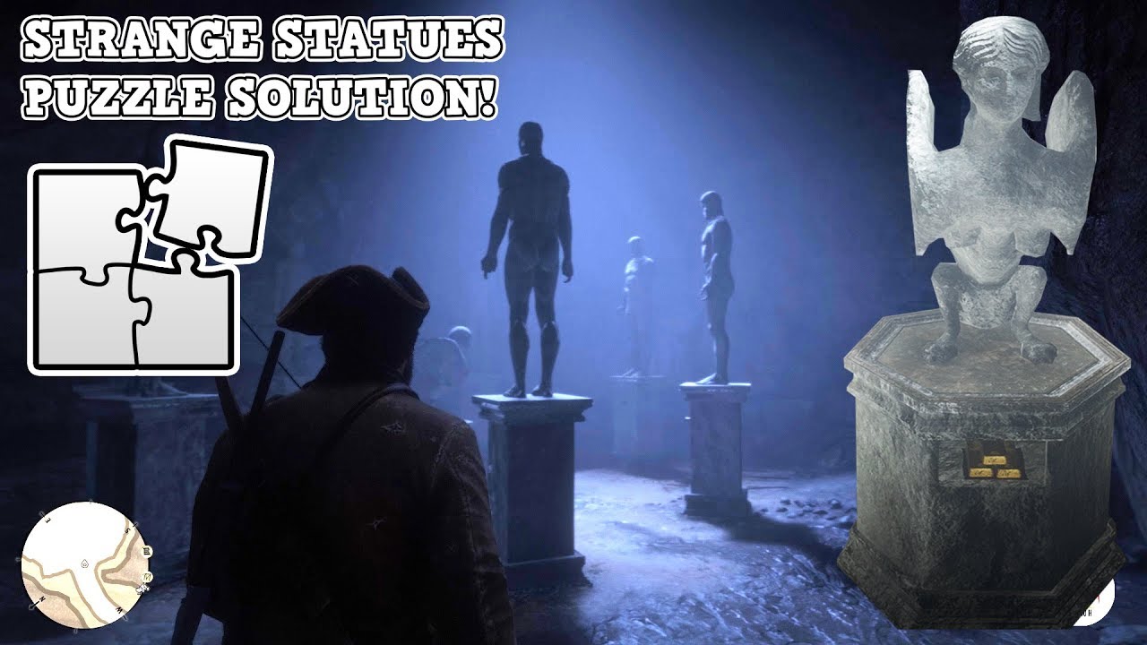 Pjece jage opføre sig HOW TO SOLVE THE STRANGE STATUES PUZZLE IN RED DEAD REDEMPTION 2 - YouTube