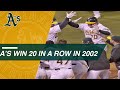 Relive the Oakland A's 20-game win streak in 2002