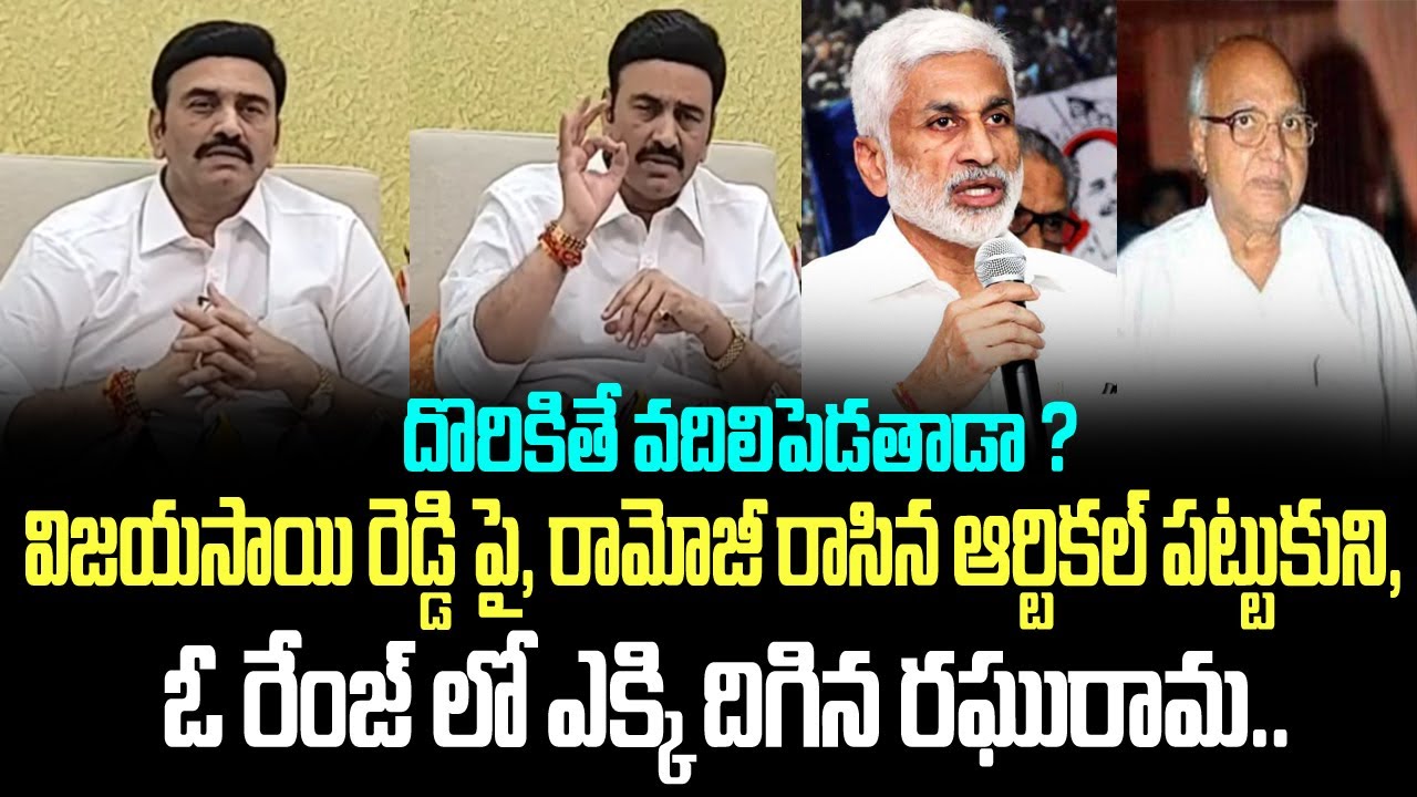 విజయసాయి రెడ్డి పై, రామోజీ రాసిన ఆర్టికల్ పట్టుకుని, ఓ రేంజ్ లో ఎక్కి ...