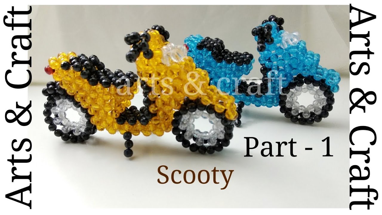 How to make beaded " Scooty " 🛵 ( Part - 1 )